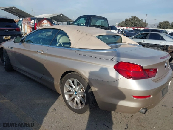 2012 BMW 6 Series 640i with VIN WBALW7C56CC618452, listed as a IAAI auction lot 41589719 with 72,608 mi miles. Bid and sale history available at carsss.com. Image 3.