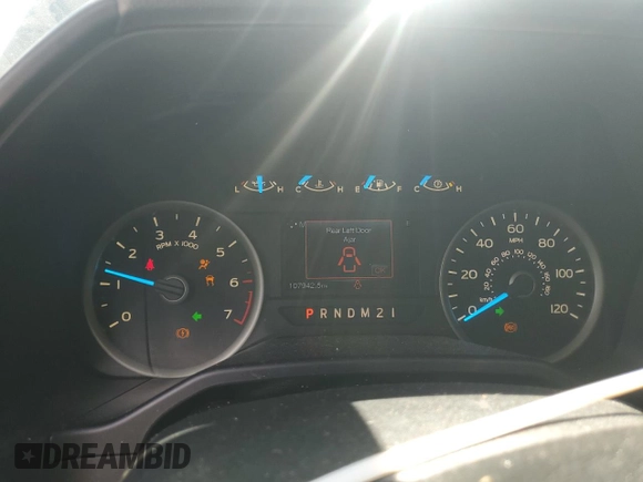 2015 Ford F-150 XL with VIN 1FTEW1CP0FFC58687, listed as a Copart auction lot 55101825 with 107,942 mi miles and Salvage Title. Bid and sale history available at DreamBid. Image 9.
