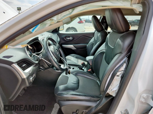 2018 Jeep Cherokee Latitude Plus with VIN 1C4PJMLB0JD609728, listed as a Copart auction lot 59684145 with 54,753 mi miles and Salvage title. Bid and sale history available at DreamBid. Image 7.