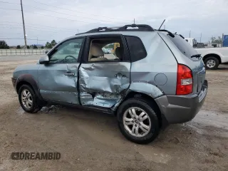 2008 Hyundai Tucson SE with VIN KM8JN12D08U863389, listed as a Copart auction lot 76446864 with 124,654 mi miles and Salvage Title. Bid and sale history available at carsss.com. Image 2.
