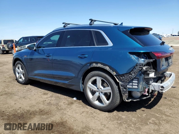 2019 Audi e-tron Prestige with VIN WA1VABGE3KB021636, listed as a Copart auction lot 54735895 with 72,774 mi miles and Salvage Title. Bid and sale history available at DreamBid. Image 2.
