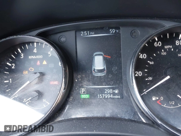 2017 Nissan Rogue SV with VIN KNMAT2MV4HP543271, listed as a IAAI auction lot 42059327 with 157,994 mi miles. Bid and sale history available at carsss.com. Image 7.