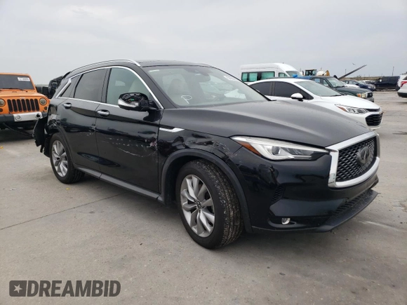 2020 Infiniti QX50 Luxe with VIN 3PCAJ5M14LF102151, listed as a Copart auction lot 57904965 with 52,116 mi miles and Salvage title. Bid and sale history available at DreamBid. Image 4.
