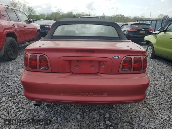1998 Ford Mustang with VIN 1FAFP4442WF200058, listed as a Copart auction lot 51623085 with 89,013 mi miles and Salvage Title. Bid and sale history available at carsss.com. Image 6.