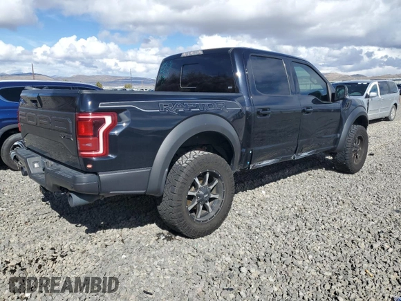 2019 Ford F-150 Raptor with VIN 1FTFW1RG0KFD33992, listed as a Copart auction lot 48814605 with 67,957 mi miles and Salvage Title. Bid and sale history available at carsss.com. Image 3.