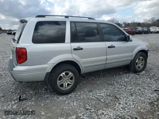 2004 Honda Pilot EX with VIN 2HKYF18574H586714, listed as a Copart auction lot 44374205 with 0 mi miles and Salvage Title. Bid and sale history available at carsss.com. Image 3.