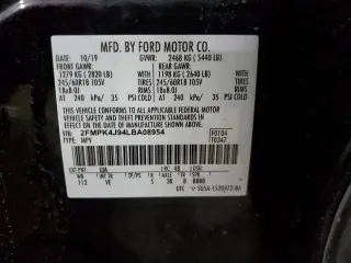 2020 Ford Edge SEL z VIN 2FMPK4J94LBA08954, wystawiony jako Copart lot #85891674 z przebiegiem 53 525 mil mil oraz Nie do naprawy • Non repairable. Historia ofert i sprzedaży dostępna na DreamBid. Obrazek 13.