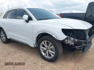 2024 Audi Q3 S line Premium with VIN WA1DECF33R1057865, listed as a IAAI auction lot 42087229 with 28,629 mi miles. Bid and sale history available at carsss.com. Image 1.
