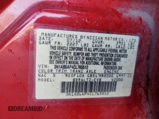 2012 Nissan Sentra S with VIN 3N1AB6AP4CL765512, listed as a Copart auction lot 79639204 with 86,007 mi miles and Salvage title. Bid and sale history available at DreamBid. Image 12.
