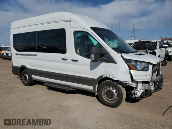 2022 Ford Transit with VIN 1FDAX2XG6NKA19366, listed as a Copart auction lot 74936084 with 13,433 mi miles and Salvage Title. Bid and sale history available at DreamBid. Image 4.