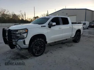 2020 Chevrolet Silverado 1500 LTZ with VIN 1GCUYGEL5LZ101671, listed as a Copart auction lot 41624055 with Not Provided miles and Salvage Title. Bid and sale history available at DreamBid. Image 1.