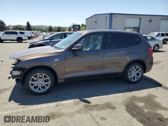 2014 BMW X3 xDrive35i z VIN 5UXWX7C50E0E80278, wystawiony jako Copart lot #56008965 z przebiegiem 154 760 mil mil oraz Szkoda całkowita • Salvage title. Historia ofert i sprzedaży dostępna na DreamBid. Obrazek 1.