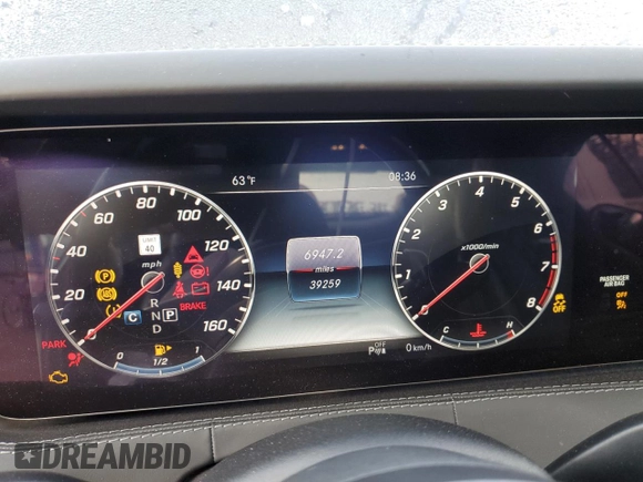 2018 Mercedes-Benz S-Class S 560 with VIN WDDXJ8GB7JA033242, listed as a Copart auction lot 71225604 with 39,259 mi miles and Salvage Title. Bid and sale history available at carsss.com. Image 9.