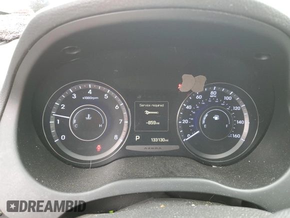2016 Hyundai Azera Limited z VIN KMHFH4JG5GA547285, wystawiony jako Copart lot #59556175 z przebiegiem 133 130 mil mil oraz Szkoda całkowita • Salvage title. Historia ofert i sprzedaży dostępna na DreamBid. Obrazek 9.