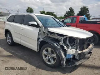 2014 Toyota Highlander Limited with VIN 5TDYKRFH9ES020475, listed as a Copart auction lot 58909925 with 216,857 mi miles and Salvage title. Bid and sale history available at DreamBid. Image 4.
