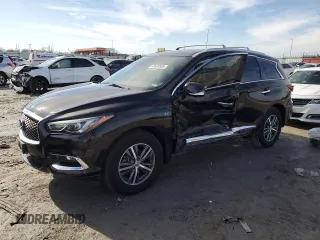 2020 Infiniti QX60 LUXE with VIN 5N1DL0MM2LC530023, listed as a Copart auction lot 43635505 with 51,519 mi miles and Salvage Title. Bid and sale history available at carsss.com. Image 1.