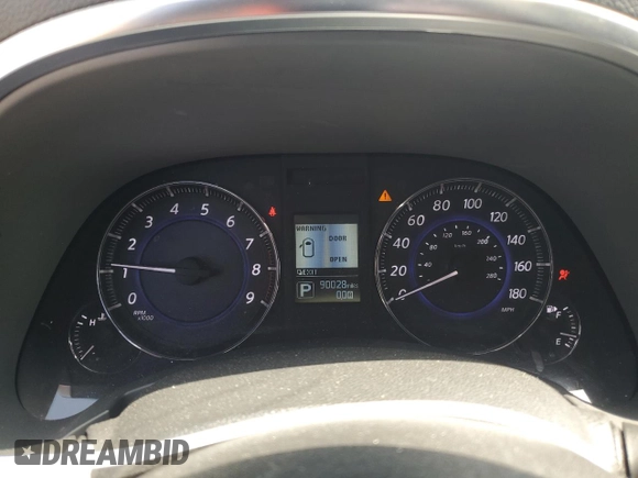 2015 Infiniti QX70 with VIN JN8CS1MU1FM380501, listed as a Copart auction lot 58406725 with 90,028 mi miles and Salvage title. Bid and sale history available at DreamBid. Image 9.