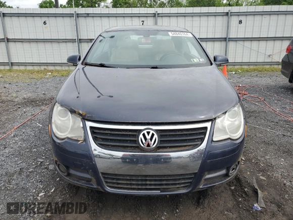 2007 Volkswagen Eos 2.0T with VIN WVWFA71F17V000623, listed as a Copart auction lot 54840164 with 135,617 mi miles and Salvage Title. Bid and sale history available at DreamBid. Image 5.