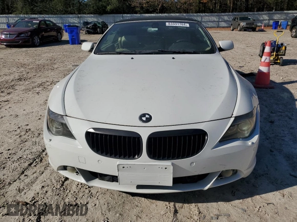 2007 BMW 6 Series 650i with VIN WBAEK13517CN80698, listed as a Copart auction lot 83331764 with 122,563 mi miles and Clean Title. Bid and sale history available at DreamBid. Image 5.