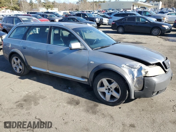 2002 Audi allroad A6 V8 with VIN WA1YD64B12N131170, listed as a Copart auction lot 43274515 with 152,924 mi miles and Salvage Title. Bid and sale history available at DreamBid. Image 4.