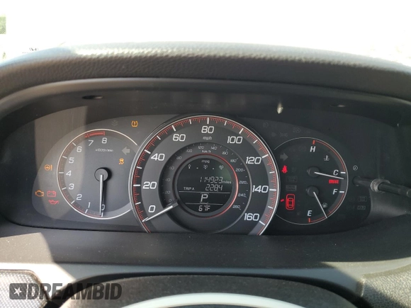 2014 Honda Accord Sedan Sport with VIN 1HGCR2F53EA105068, listed as a Copart auction lot 53440805 with 114,923 mi miles and Salvage Title. Bid and sale history available at carsss.com. Image 9.