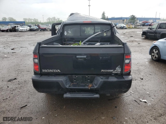 2013 Honda Ridgeline Sport with VIN 5FPYK1F73DB008065, listed as a Copart auction lot 53559344 with 0 mi miles and Salvage Title. Bid and sale history available at carsss.com. Image 6.