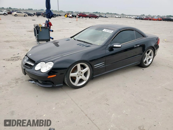 2004 Mercedes-Benz SL 500 with VIN WDBSK75F54F069695, listed as a Copart auction lot 57407635 with Not provided miles and Salvage title. Bid and sale history available at DreamBid. Image 1.