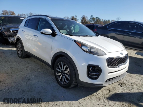 2018 Kia Sportage EX with VIN KNDPN3AC6J7421403, listed as a Copart auction lot 82428954 with 129,280 mi miles and Salvage Title. Bid and sale history available at DreamBid. Image 4.