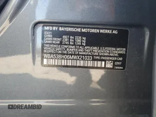 2021 BMW 5 Series 530i with VIN WBA53BH06MWX21033, listed as a Copart auction lot 47253455 with 47,635 mi miles and Salvage title. Bid and sale history available at DreamBid. Image 13.