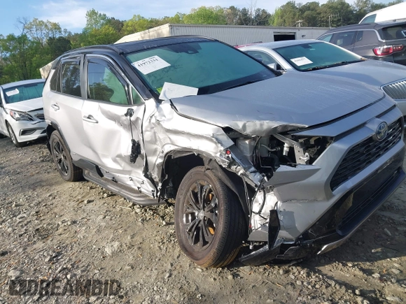 2024 Toyota RAV4 Hybrid XSE with VIN 4T3E6RFV1RU162692, listed as a IAAI auction lot 41972331 with 4,799 mi miles and . Bid and sale history available at DreamBid. Image 1.