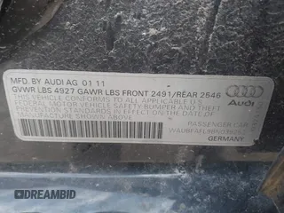 2011 Audi A4 Premium z VIN WAUBFAFL9BN039252, wystawiony jako IAAI lot #41352423 z przebiegiem 153 083 mil mil oraz . Historia ofert i sprzedaży dostępna na DreamBid. Obrazek 9.