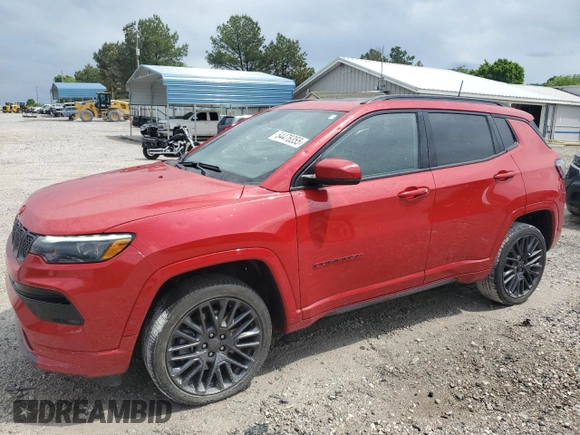 2023 Jeep Compass (RED) Edition с VIN 3C4NJDCN7PT500848, выставлен на аукционе Copart как лот 54476355 с пробегом 25 123 миль миль и Списание • Salvage title. История ставок и продаж доступна на DreamBid. Изображение 1.