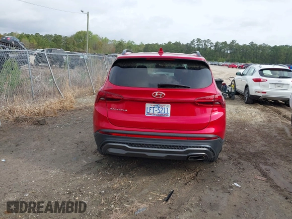 2022 Hyundai Santa Fe SEL with VIN 5NMS64AJ6NH393466, listed as a IAAI auction lot 41943864 with 12,676 mi miles and . Bid and sale history available at DreamBid. Image 16.