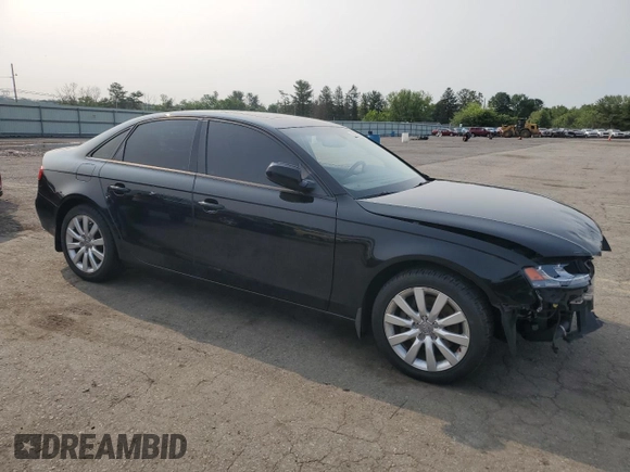 2012 Audi A4 Premium with VIN WAUAFAFL9CN019838, listed as a Copart auction lot 60130425 with 140,416 mi miles and Salvage title. Bid and sale history available at DreamBid. Image 4.