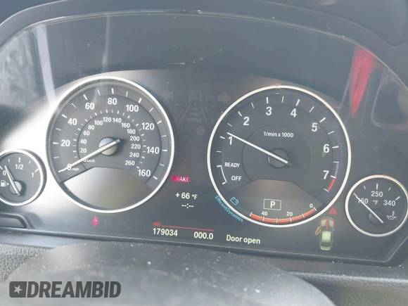 2013 BMW 3 Series 328i with VIN WBA3C1G50DNR49064, listed as a IAAI auction lot 41584598 with 179,034 mi miles. Bid and sale history available at carsss.com. Image 7.
