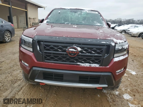 2023 Nissan Frontier SV with VIN 1N6ED1EJ1PN645834, listed as a Copart auction lot 45502255 with 15,619 mi miles and Salvage title. Bid and sale history available at DreamBid. Image 5.