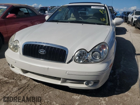 2002 Hyundai Sonata with VIN KMHWF25S82A665767, listed as a Copart auction lot 77455604 with 38,138 mi miles and Non Repairable. Bid and sale history available at carsss.com. Image 5.