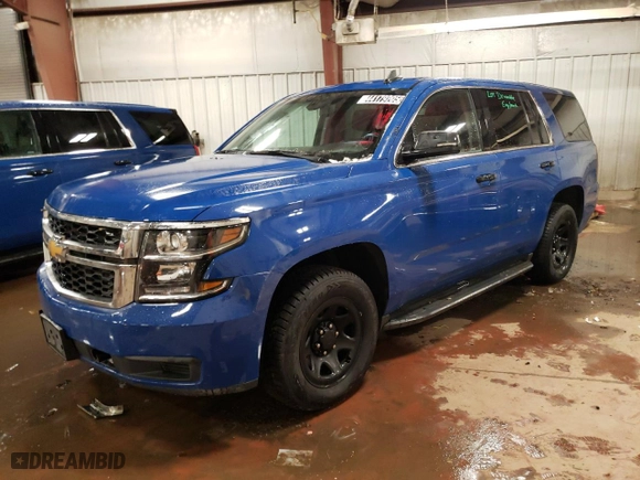 2018 Chevrolet Tahoe Commercial with VIN 1GNSKDEC5JR323106, listed as a Copart auction lot 44179205 with 108,979 mi miles and Clean Title. Bid and sale history available at carsss.com. Image 1.