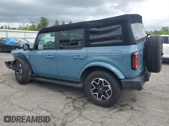 2023 Ford Bronco z VIN 1FMEE5DP9PLB17477, wystawiony jako Copart lot #58829615 z przebiegiem 22 069 mil mil oraz Szkoda całkowita • Salvage title. Historia ofert i sprzedaży dostępna na DreamBid. Obrazek 2.