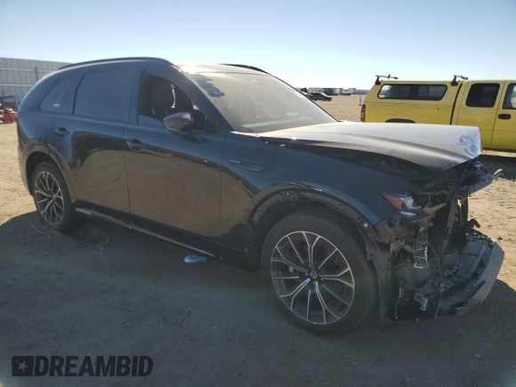 2025 Mazda CX-70 S Premium with VIN JM3KJDHC1S1103394, listed as a Copart auction lot 75949104 with 7,579 mi miles and Salvage title. Bid and sale history available at DreamBid. Image 4.