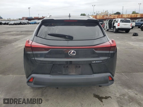 2021 Lexus UX 250h with VIN JTHX9JBH0M2045963, listed as a Copart auction lot 55474635 with 28,695 mi miles and Salvage title. Bid and sale history available at DreamBid. Image 6.