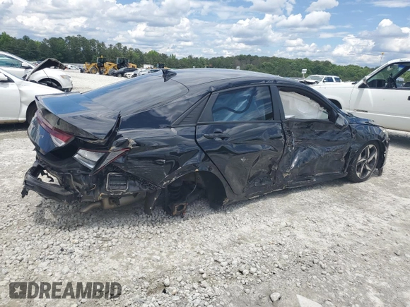 2023 Hyundai Elantra SEL with VIN KMHLS4AG6PU524083, listed as a Copart auction lot 56559725 with 38,435 mi miles and Salvage title. Bid and sale history available at DreamBid. Image 3.