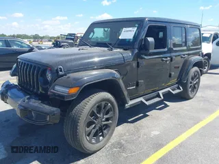 2021 Jeep Wrangler Unlimited Sport S with VIN 1C4HJXDN4MW669387, listed as a IAAI auction lot 41889814 with 17,333 mi miles and . Bid and sale history available at DreamBid. Image 2.