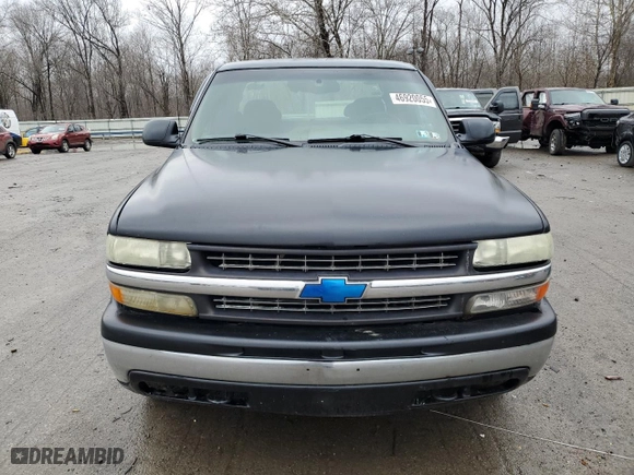 2002 Chevrolet Silverado 1500 LS with VIN 2GCEK19V021371008, listed as a Copart auction lot 46920055 with 153,594 mi miles and Salvage Title. Bid and sale history available at carsss.com. Image 5.