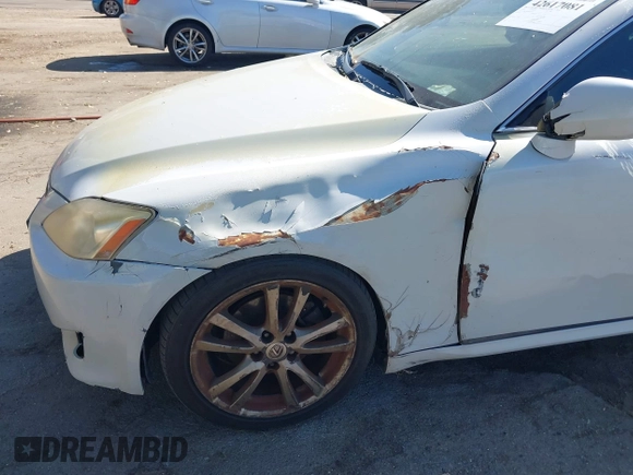 2008 Lexus IS 250 with VIN JTHBK262085079206, listed as a IAAI auction lot 42617081 with 239,849 mi miles and . Bid and sale history available at DreamBid. Image 6.