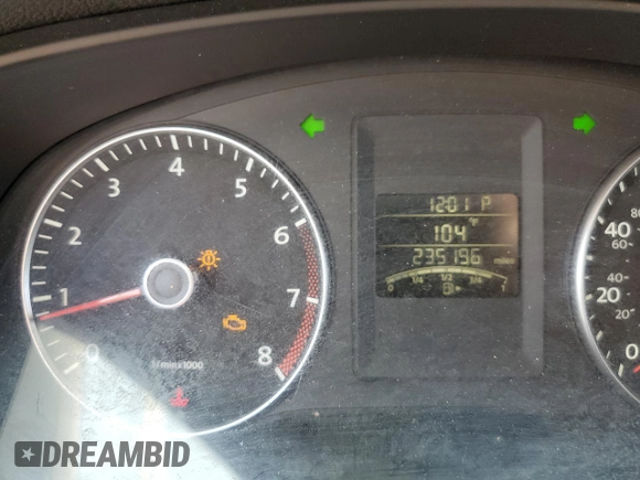 2012 Volkswagen Jetta SE with VIN 3VWDX7AJ9CM417564, listed as a Copart auction lot 77314634 with 235,196 mi miles and Salvage title. Bid and sale history available at DreamBid. Image 9.