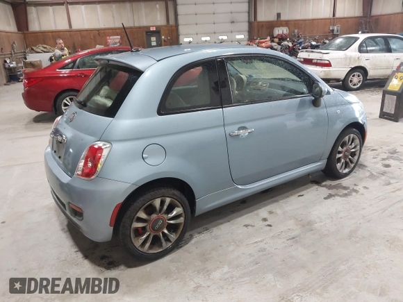 2015 FIAT 500 Sport with VIN 3C3CFFBR9FT624227, listed as a IAAI auction lot 42272867 with 101,941 mi miles and . Bid and sale history available at DreamBid. Image 4.