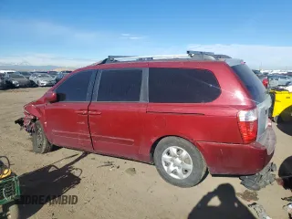 2009 Kia Sedona LX with VIN KNDMB233496272221, listed as a Copart auction lot 81194384 with 227,139 mi miles and Salvage Title. Bid and sale history available at carsss.com. Image 2.