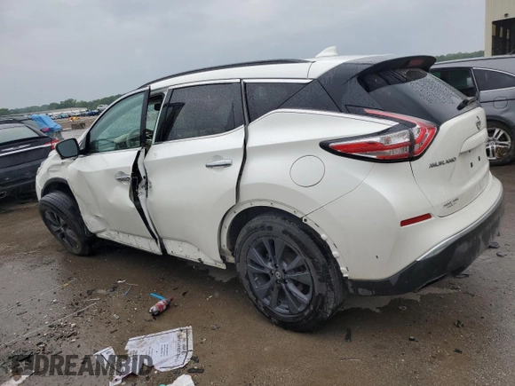 2018 Nissan Murano SV with VIN 5N1AZ2MH3JN111681, listed as a Copart auction lot 56239725 with 95,652 mi miles and Salvage title. Bid and sale history available at DreamBid. Image 2.