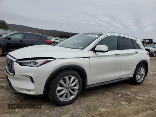 2019 Infiniti QX50 Essential with VIN 3PCAJ5M38KF117333, listed as a Copart auction lot 44393835 with 81,823 mi miles and Salvage Title. Bid and sale history available at DreamBid. Image 1.